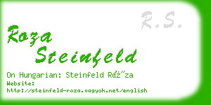 roza steinfeld business card